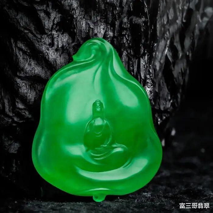 翡翠手镯|玉赏 ▏翡翠玉雕艺术创作——《一叶一菩提》