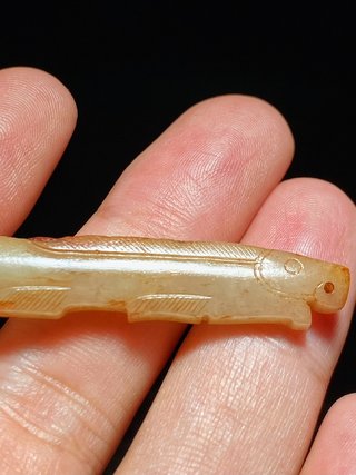 和田玉籽料|西周 和田玉籽料 玉鱼 挂件 把件