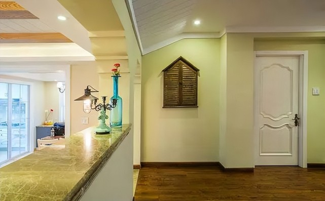 100㎡美式田园风,我喜欢这特色的客厅和书房,一进门就被吸引了