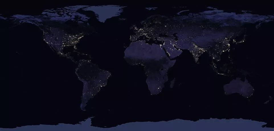 NASA公布夜幕下的地球美景,灯火璀璨,震撼人心