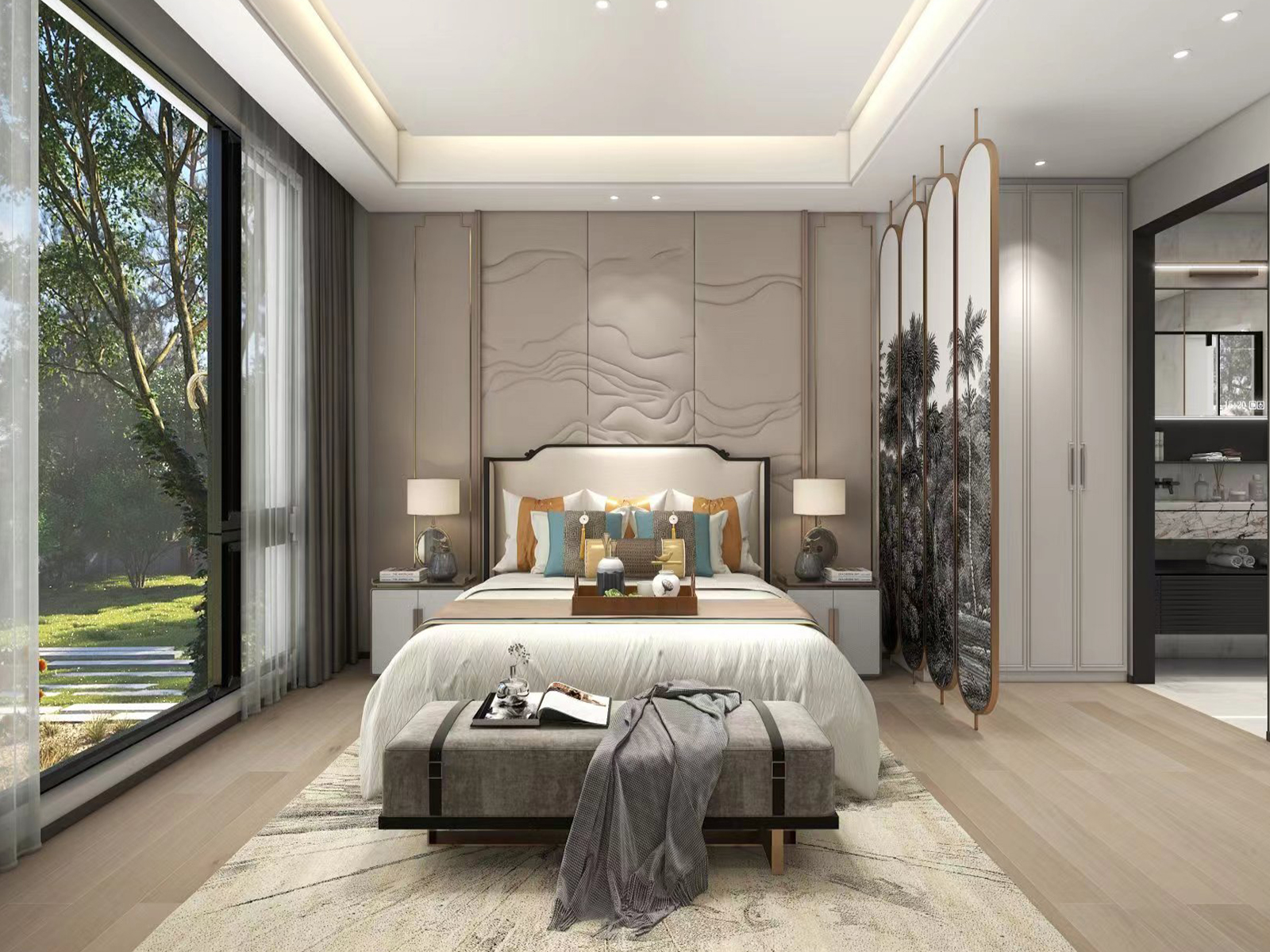 【鲁班装饰】云麓九里180㎡新中式风格,现代美学