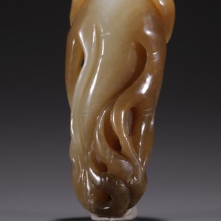 和田玉籽料|旧藏·和田玉籽料人参寿星挂件