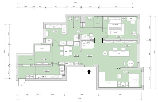 巧妙的浅绿色,让家变得更加自然,点亮生活温暖家人
