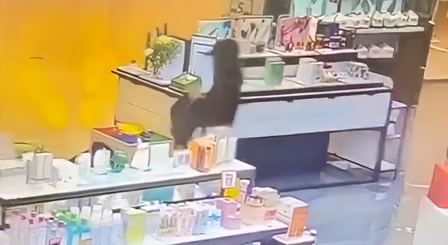 湖南一商场内女子偷化妆品塞进裙内,工作人员:她借口让倒水把导购支开
