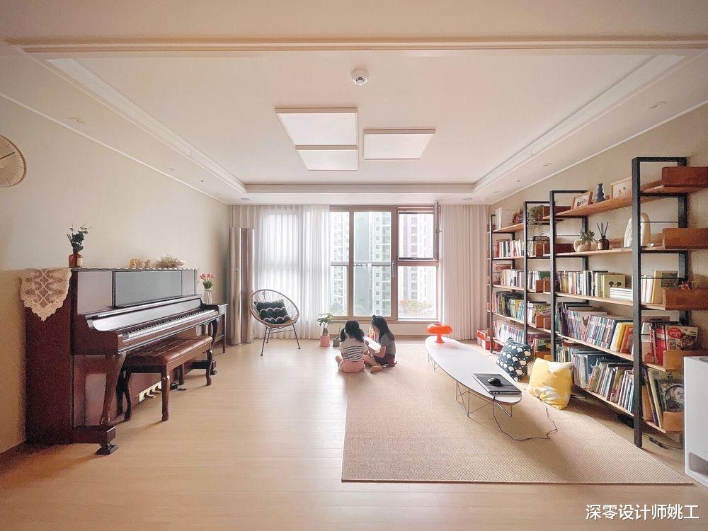 客厅终于不再为客人而装,不要电视改卡座收纳,功能区会更完善