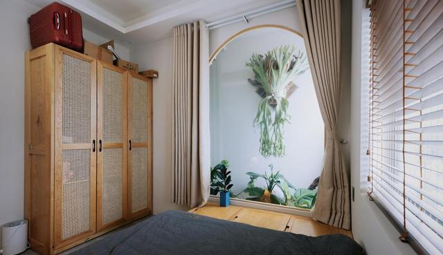 64公寓,拱形吊顶,餐厅打造阅读区,独居也能如此有仪式感