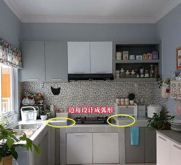 谁说砖砌橱柜土?做成高低台,质感、细节上,丝毫不输定制橱柜!