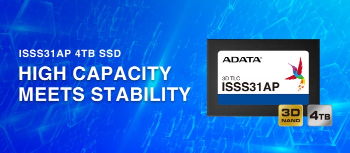 ssd|威刚发布ISSS13AP 4TB工业级2.5英寸SATA SSD