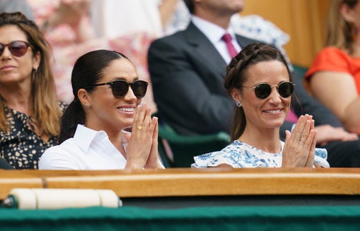 尊龙|王室妯娌三姐妹温网网球赛同台，梅根惨被凯特姐妹夹攻衣品惨败