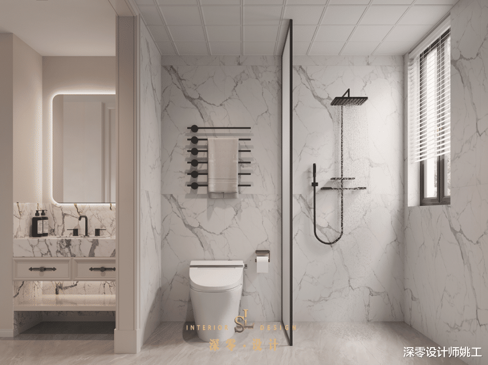 一家5口住 101㎡,客厅背景墙整面收纳柜,整洁大方又好看