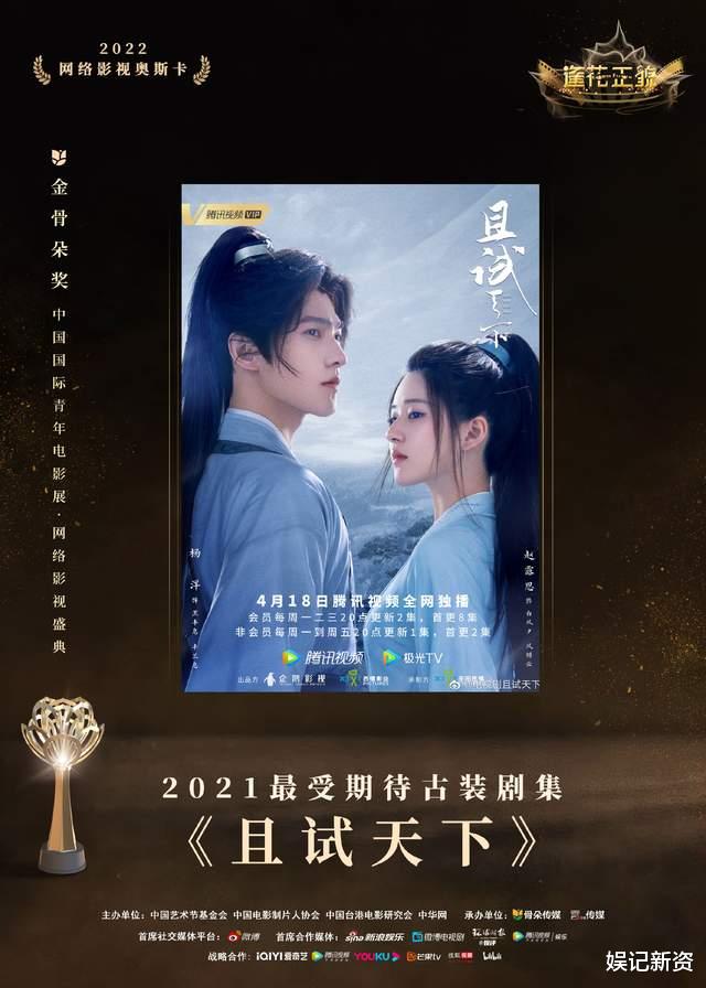 龚俊|金骨朵网络影视奖项出炉，杨洋两部作品获奖，最受欢迎男演员龚俊