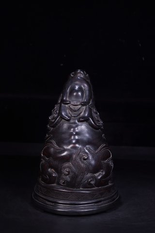 紫檀|旧藏：老紫檀木雕“朝天吼”香薰。