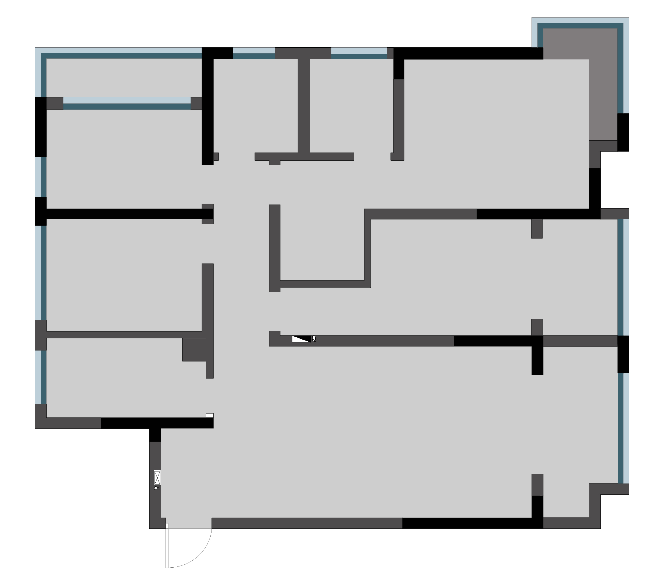 126㎡石绿+深棕,被复古轻奢的氛围感拿捏了