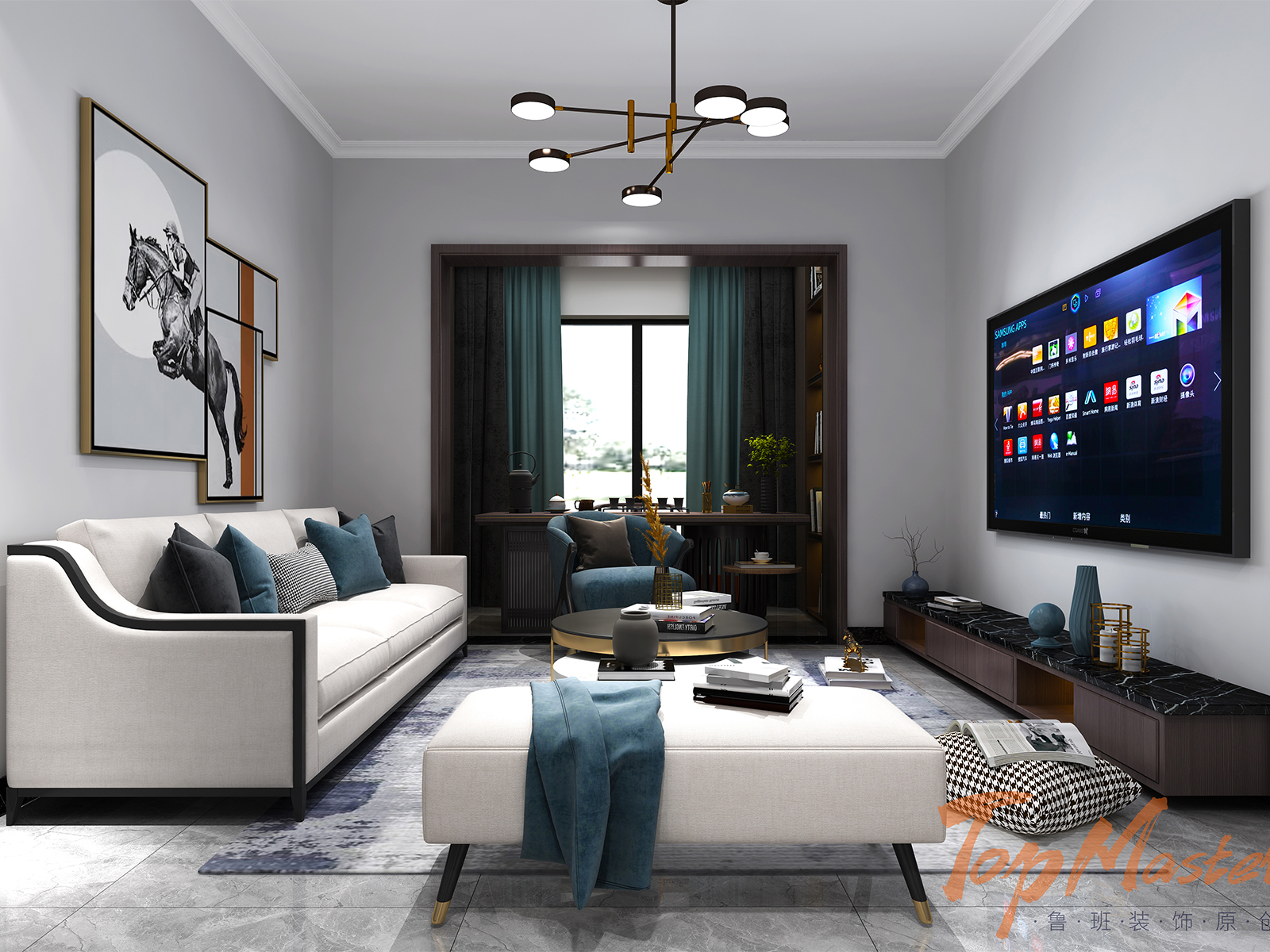 【鲁班装饰】锦绣雅郡93m2现代风格“刚柔并济”的家