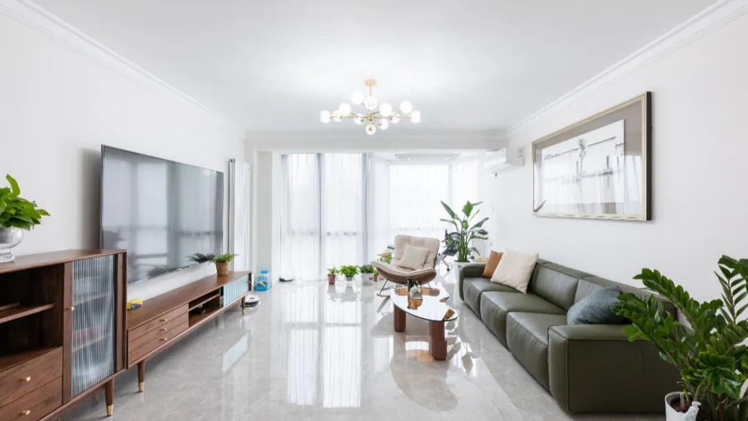 155㎡老房改造｜化繁为简玄关、客餐厅一体，网友：这个客厅看起来比我家还大！