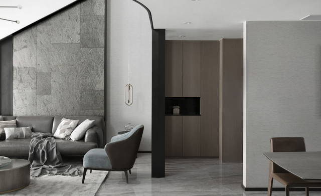 暗色系装修风格,让空间变得轻奢而又内敛,充分满足业主需求