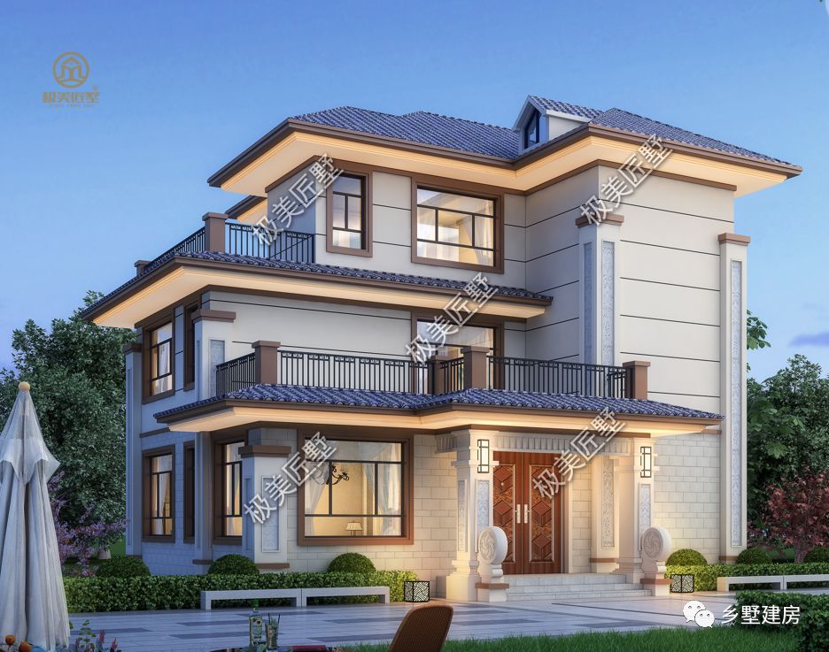 12.84X10.5米,别墅设计成这样最好看,谁看了都会羡慕