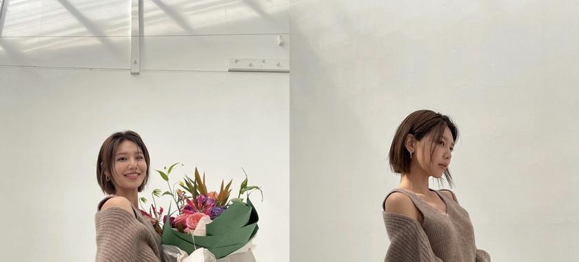 短发 甩发女王一刀剪去30公分！秀英顶俐落短发配深V照样美翻