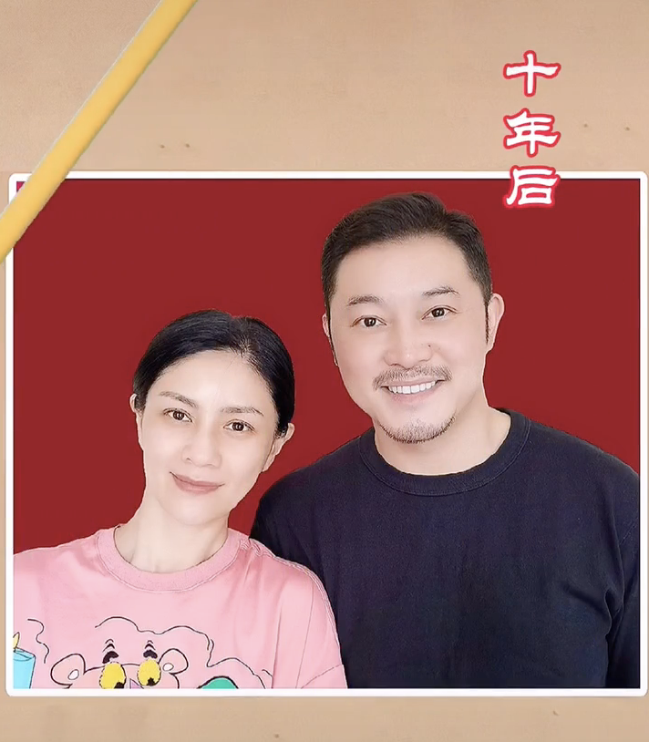 沙溢|胡可晒与沙溢十年前后结婚证对比照，网友调侃“白展堂变李大嘴”