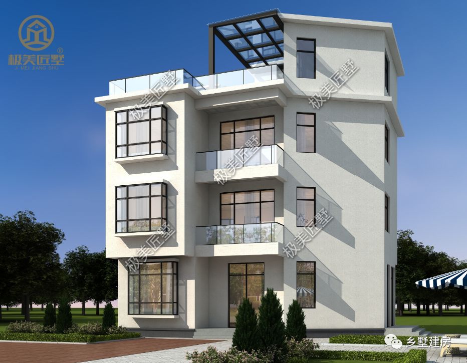 还在为宅基地不规整发愁?这个设计就不错,潮流的现代风