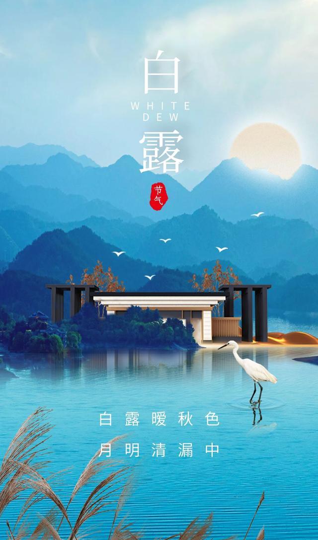 白露图片配图唯美高清带字大全,白露朋友圈问候语文案句子
