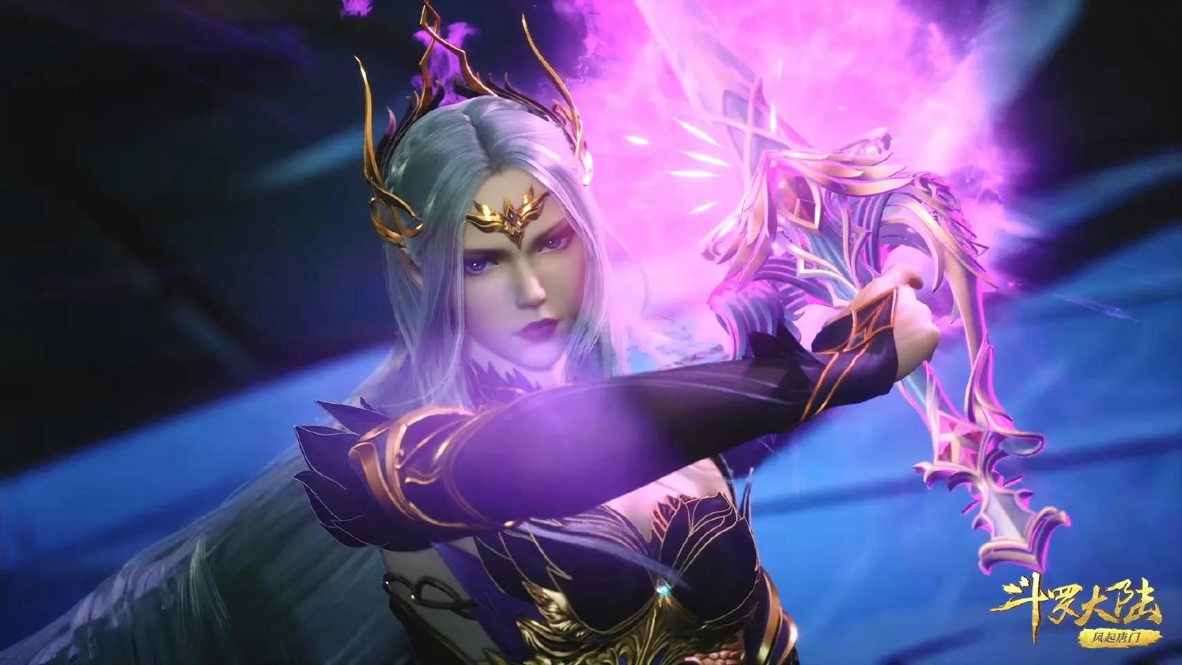 小舞|斗罗:天使七考开始,黑暗千仞雪登场,长相妩媚多姿,双倍快乐?