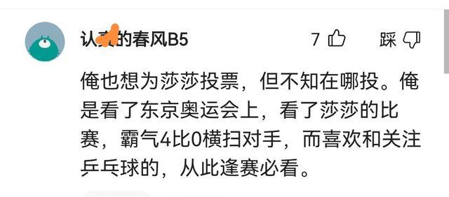克雷桑|国乒孙颖莎突破700万票大关！为何稳居第一？莎莎球迷说出了实话