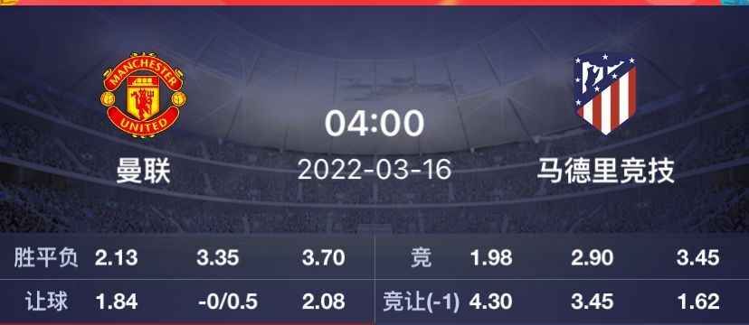 阿贾克斯|今日足球:欧冠前瞻——曼联 VS 马竞 阿贾克斯 VS 本菲卡 (内附比分)