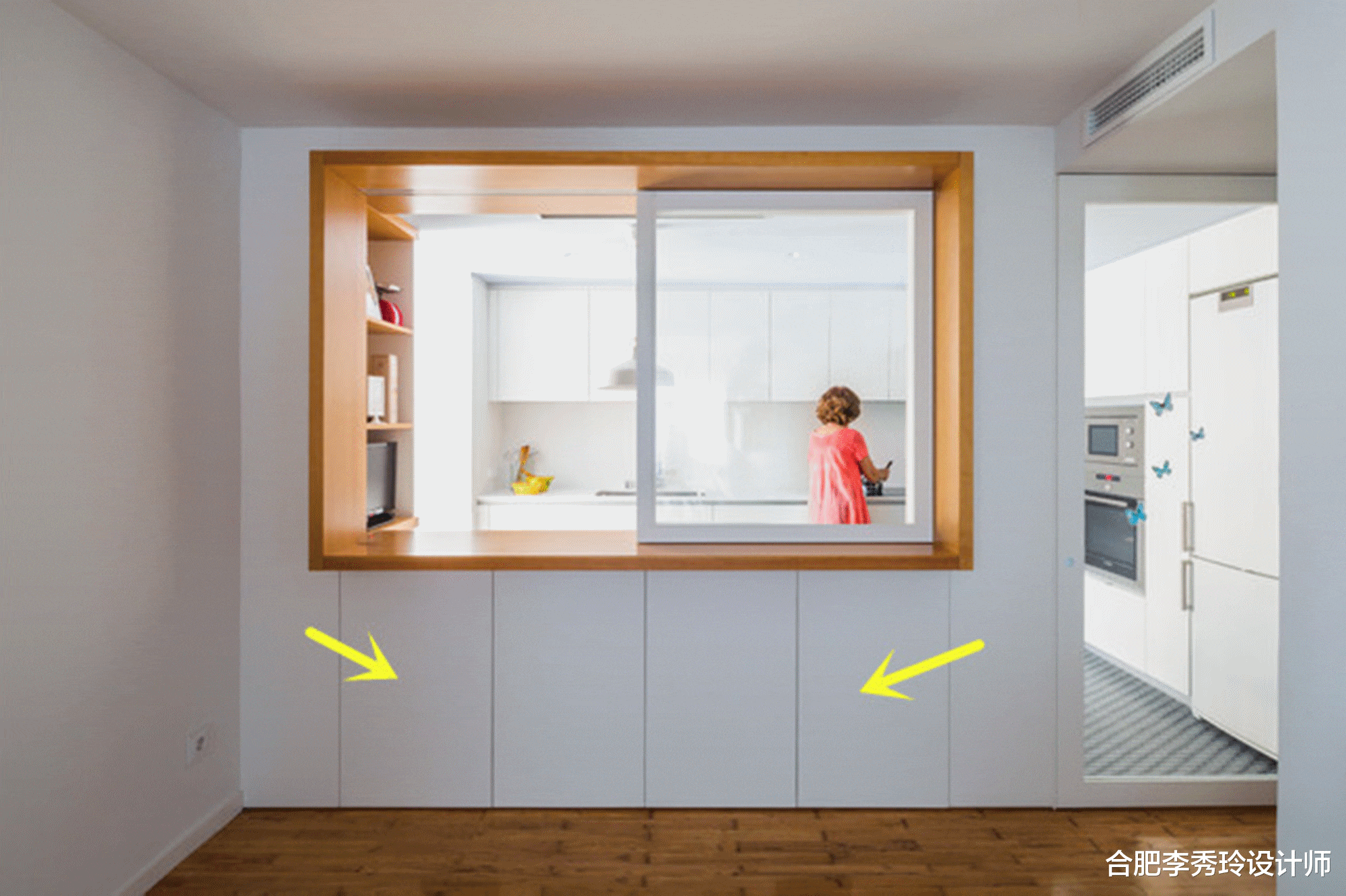 厨房隔墙开窗洞，“会来事”就别浪费，5个新思路1㎡不到功能翻倍