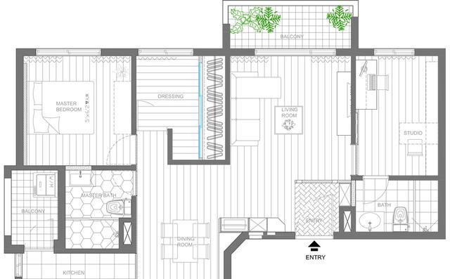 套内80㎡的老房这么装,打造2室2厅2卫,还有独立衣帽间,太赞了!