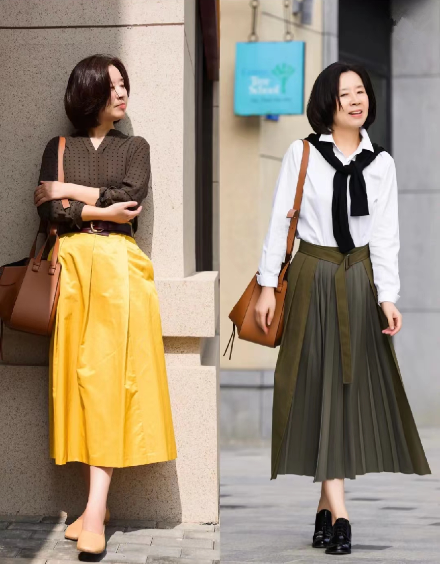 女人过了40岁更要穿裙子,舒适穿搭更优雅,少女看了都羡慕