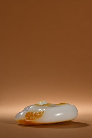 和田玉籽料|和田玉籽料原石雕财神爷摆件