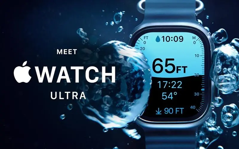|Apple Watch Ultr采用了钛金属和蓝宝石，造型时尚，功能更多
