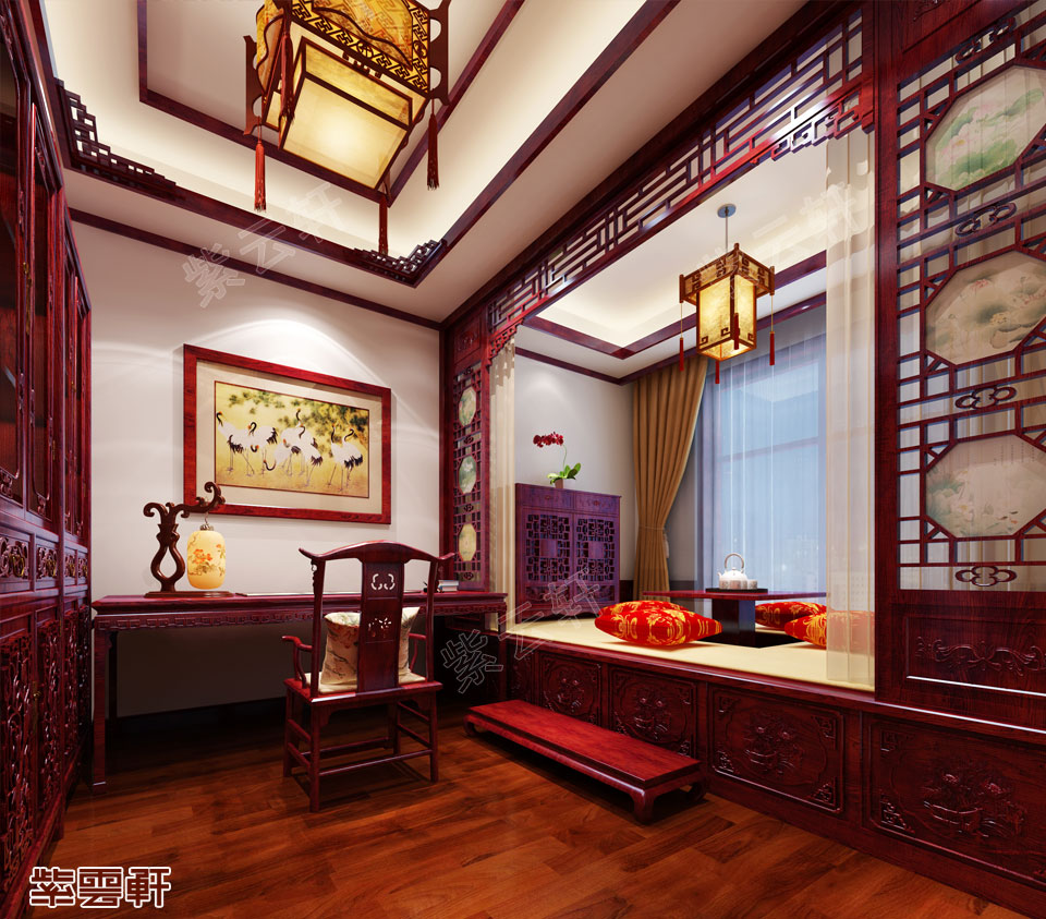 平层大宅中式装修 传承古典风情 醉心之美