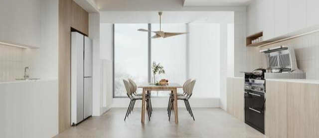 餐厅、厨房都好小,一不做二不休,合并到一起算了!果然方便不少