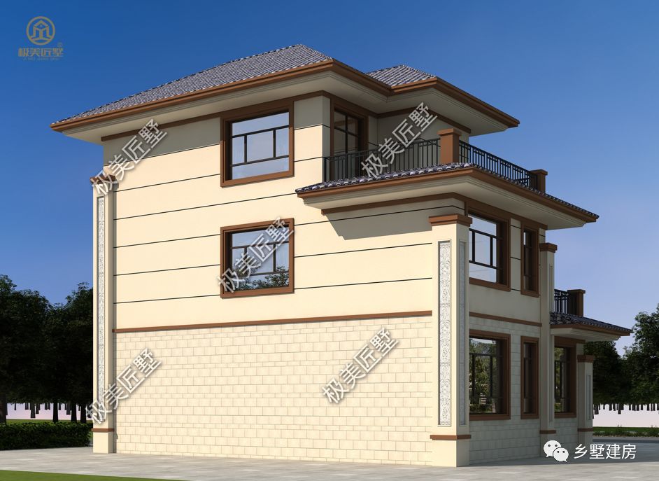 12.84X10.5米,别墅设计成这样最好看,谁看了都会羡慕