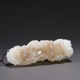 和田玉籽料|旧藏·和田玉籽料人参如意把件