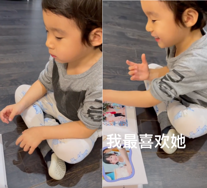 杨丽坤|吴京老婆晒小儿子滑雪视频！双手大张表情惊呼，屁股沾雪打扮可爱