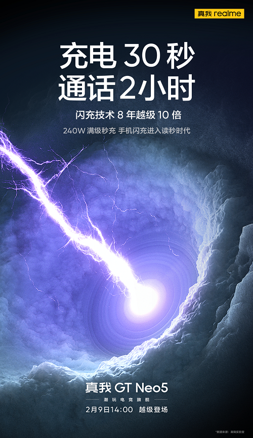 佳能|realme真我240W秒级闪充来了，充电体验再提升