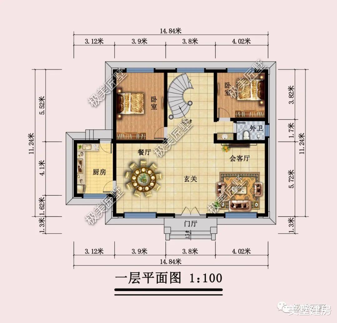 厨房设偏房处,这栋超实用的农村二层别墅,还不快收藏