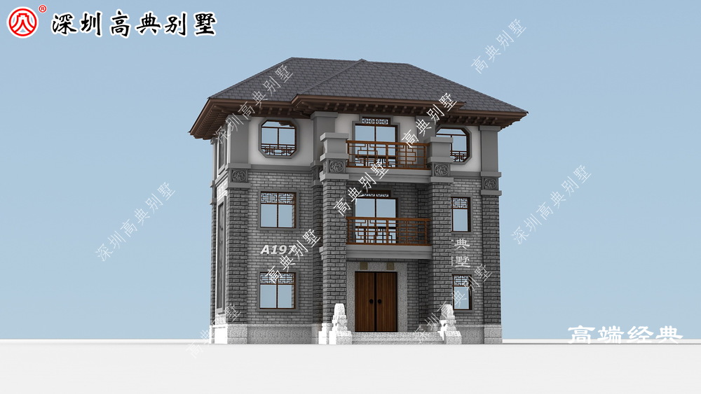 三层乡村住宅设计,满满中式风,结合现代元素居住更便捷