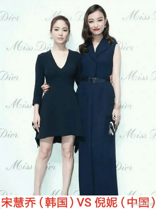 朴信惠|中韩女星合照,朴信惠的头比杨颖大一圈,热巴五官突出