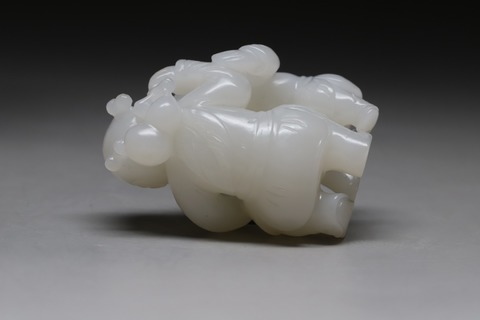 葫芦|回流 舊藏和田玉籽料“一级白 葫芦童子”