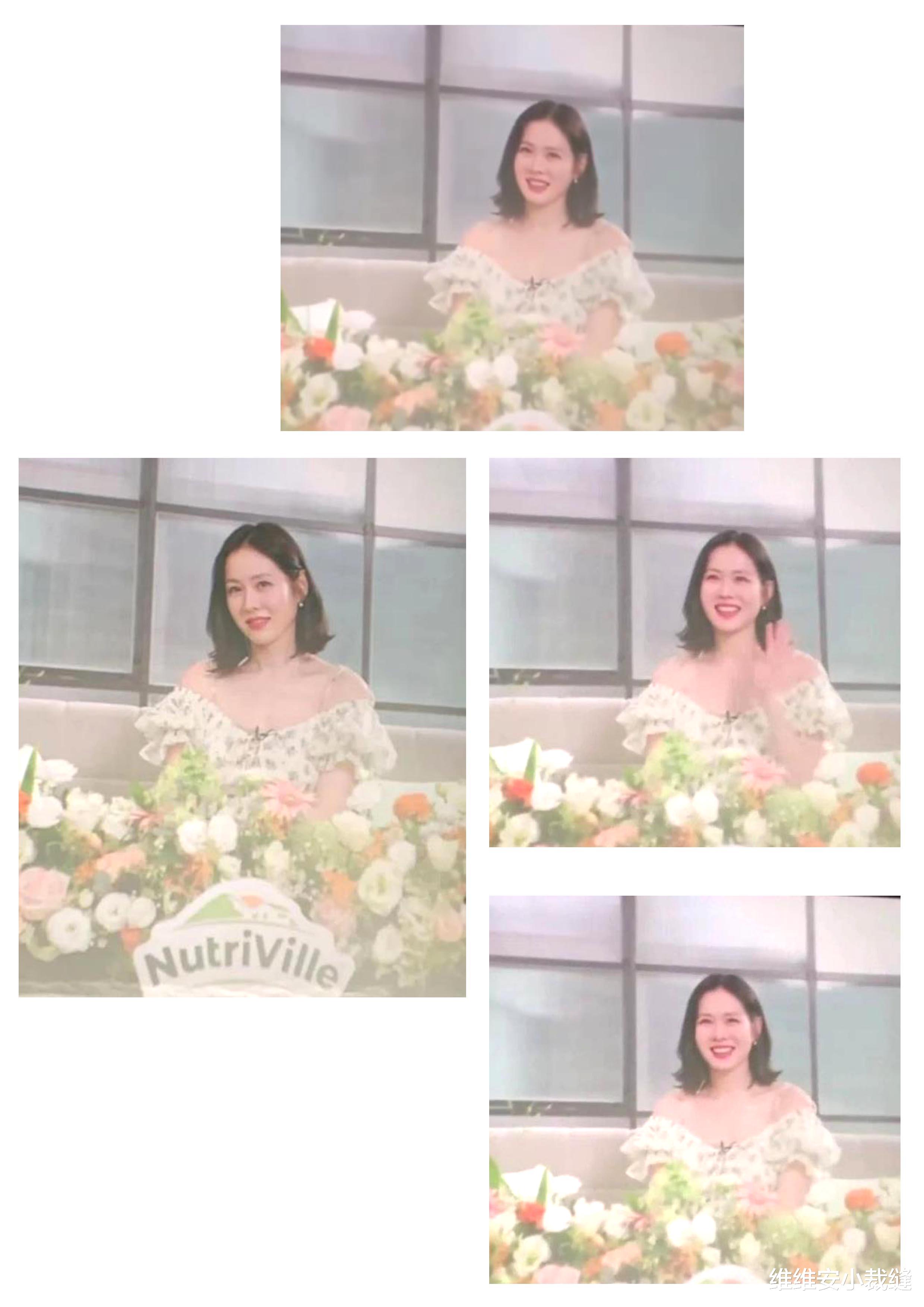 一字肩 “准妈妈”孙艺珍孕期状态太好了！一字肩碎花裙配短发，清爽俏丽，美出新高度