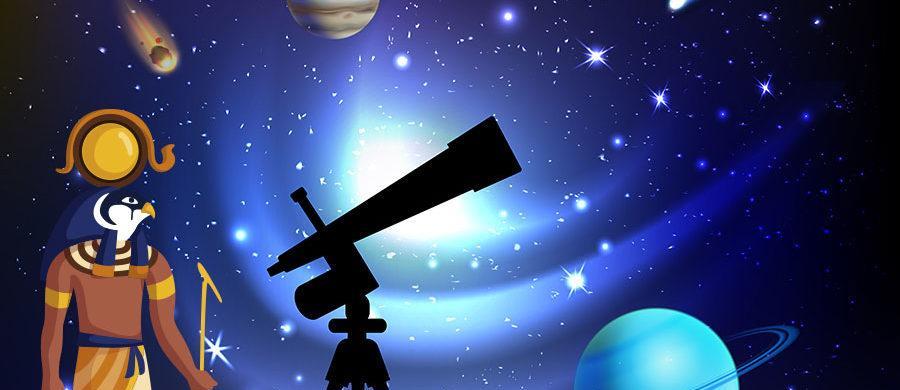 埃及人 巴比伦人和亚述人的天文学 星星在蓝天上光芒和夜晚一样明亮