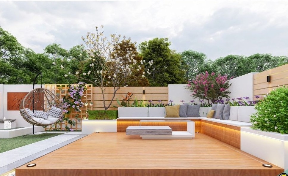 小庭院如何打造?这种清新雅致,格调高雅的现代庭院,你心动了吗