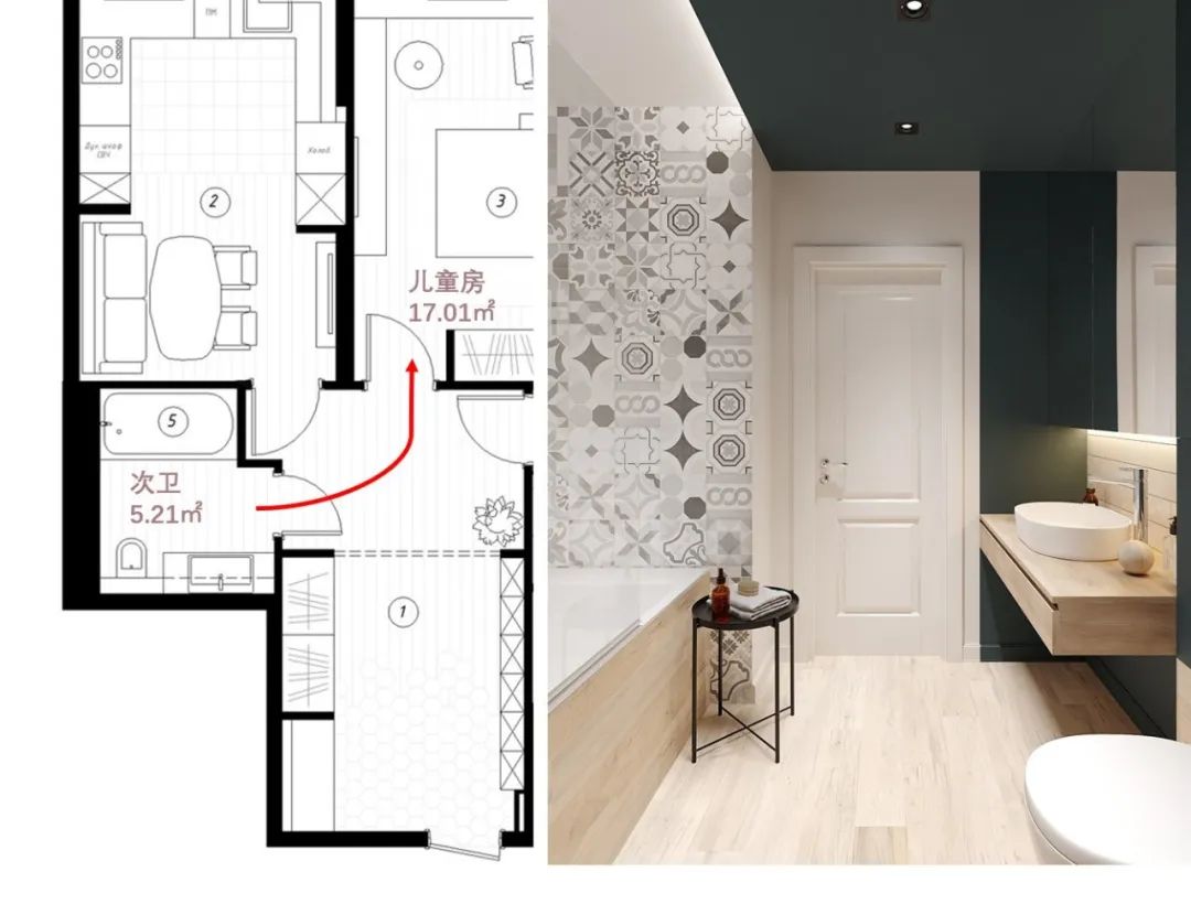 81㎡超强收纳之家,草木绿厨房也太高级了叭!