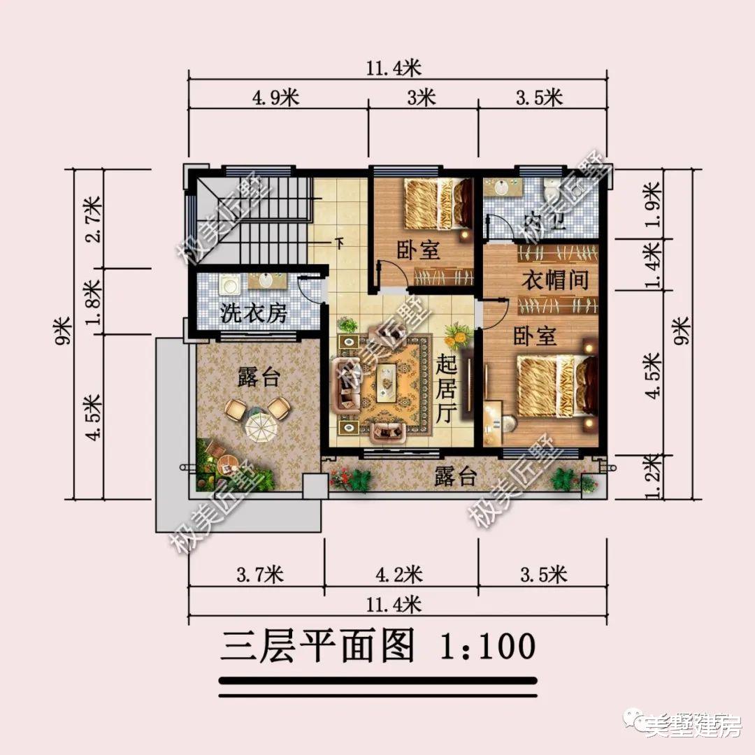 简约耐看的简欧别墅，布局合理实用，回村建房的首选！