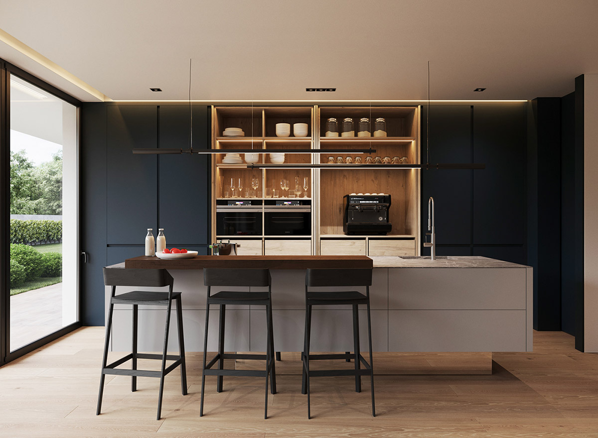 140平现代简约的家,用混凝土+木材的设计,玩出不一样的高级感