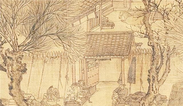 将清明上河图放大100倍,发现一尴尬场面,树下睡觉小伙在做什么